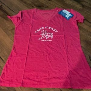 Life is good take it easy Adirondack cool tee